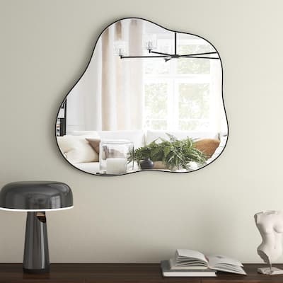 Asymmetrical Cloud-Shaped Accent Wall Mirror - 29.53"×32.5"