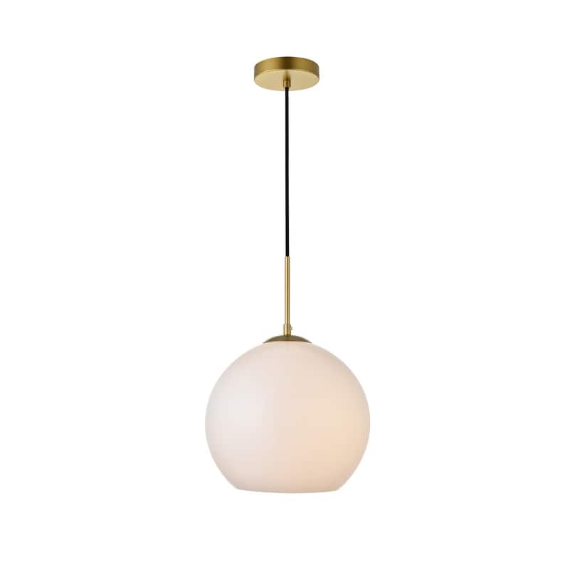 1-Light Pendant with 12 inch Frosted White Glass
