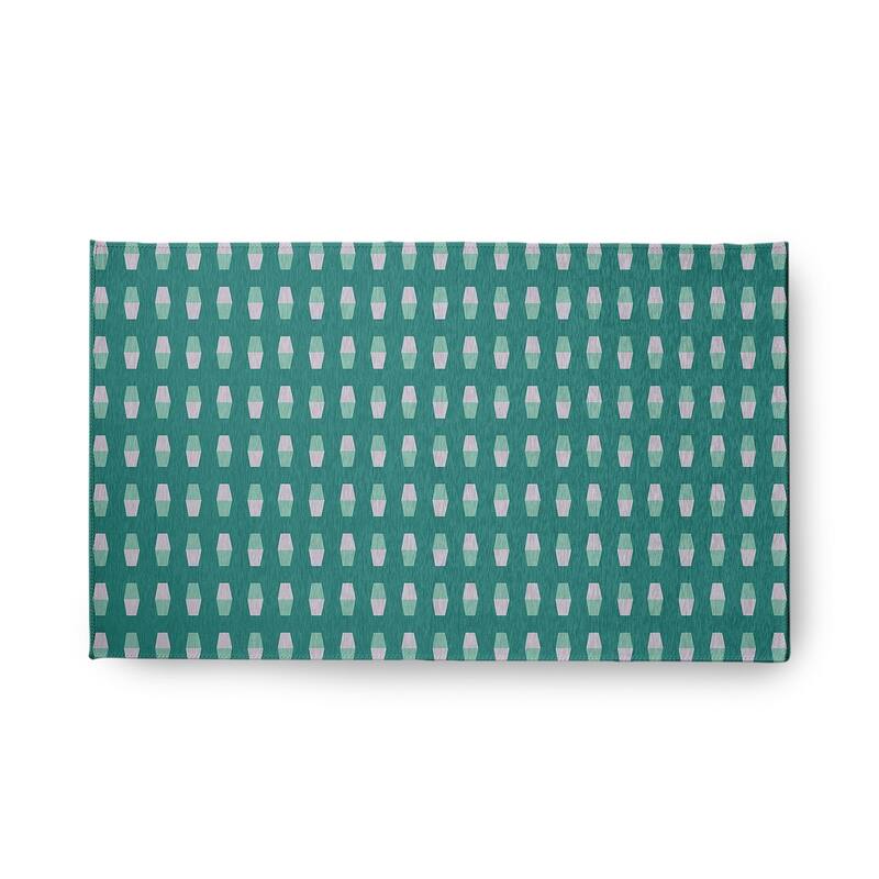 Bowling Pins Rug - Desert Turquoise - 18" x 30"