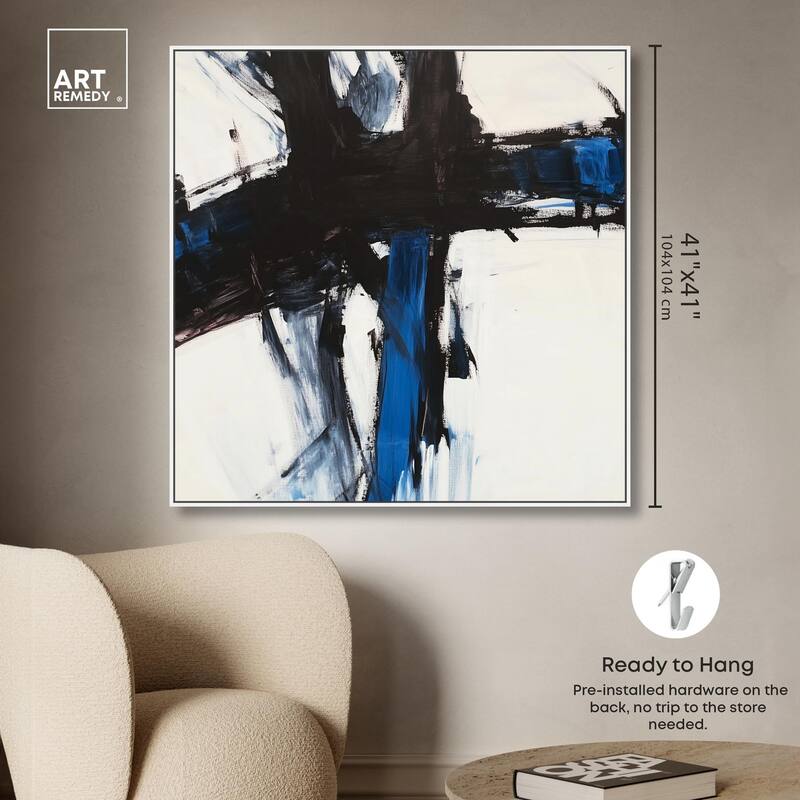 Blue Streak I Canvas by Art Remedy