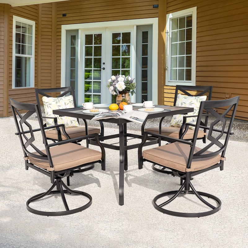 5-Piece Outdoor Dining Set - Black