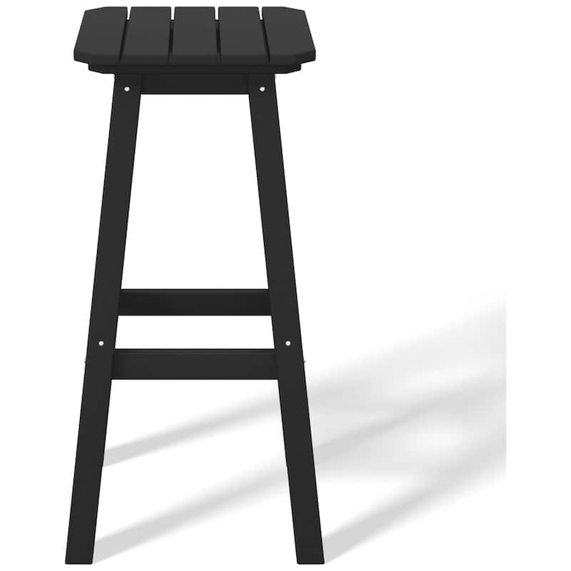 Polytrends Laguna Hdpe All Weather Outdoor Patio 29" Square Bar Stool