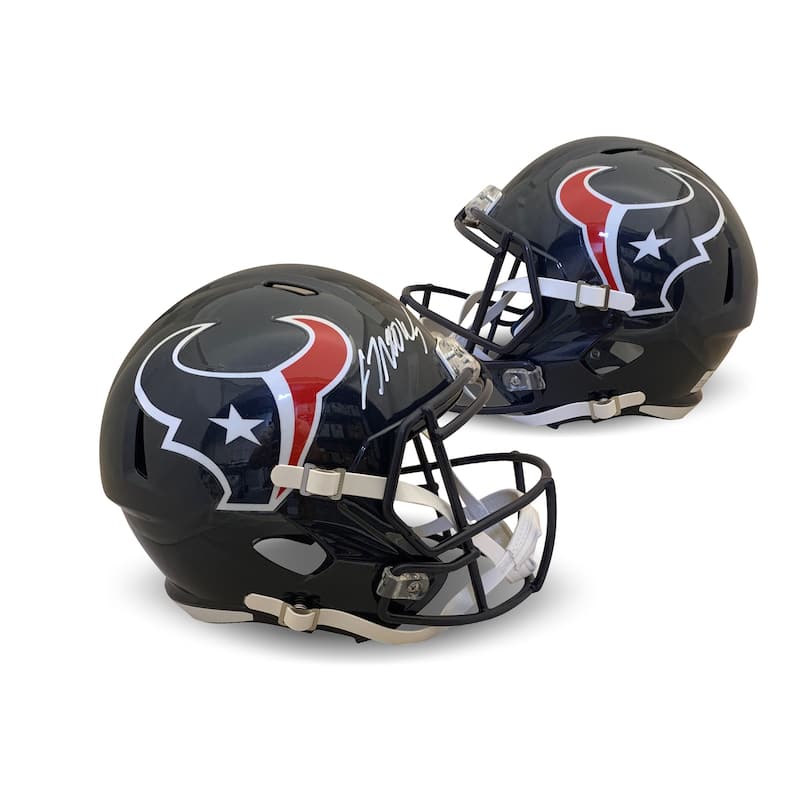 CJ Stroud Autographed Houston Texans Signed Football Full Size Replica Helmet Fanatics Authentic COA - 8'6" x 11'6"
