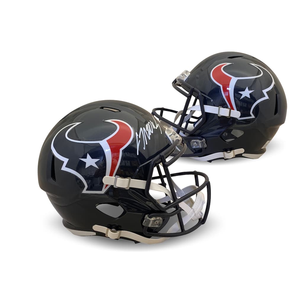 CJ Stroud Autographed Houston Texans Signed Football Full Size Replica Helmet Fanatics Authentic COA - 8'6" x 11'6"