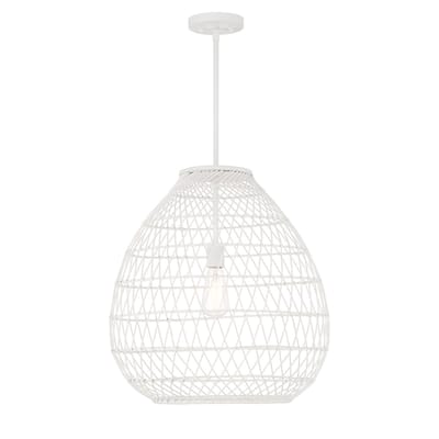 Maya 1-Light Pendant in Bisque White