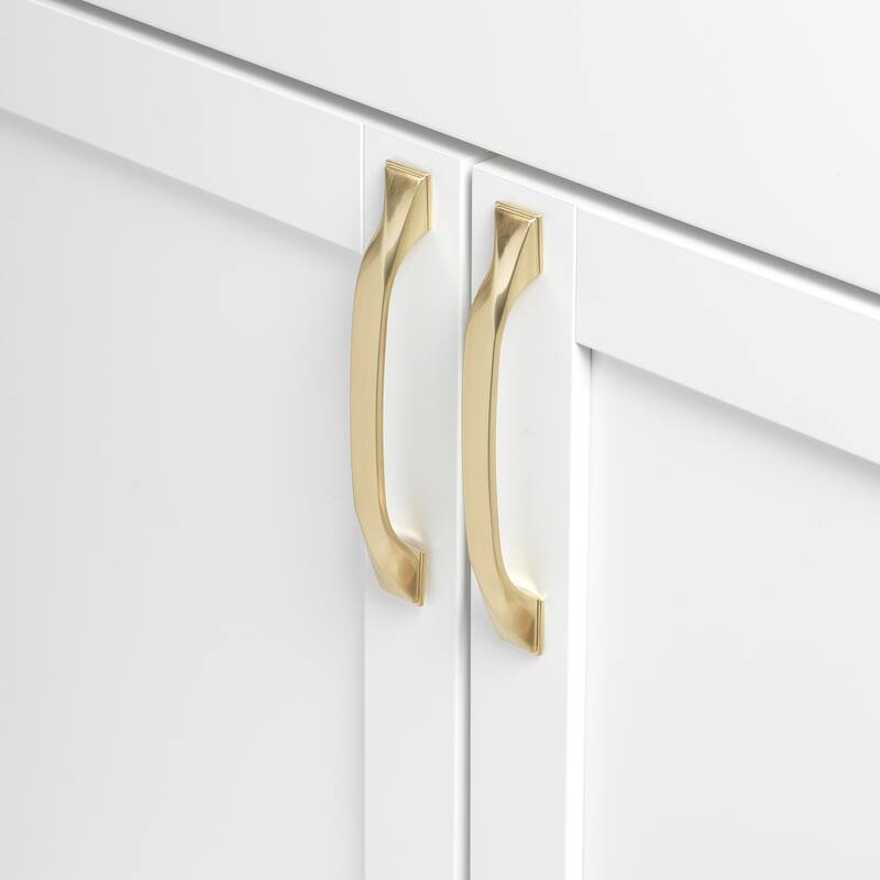 5 inch Center Solid Twisted Bar Pull Cabinet Hardware Handle, 4841-128-CHPG