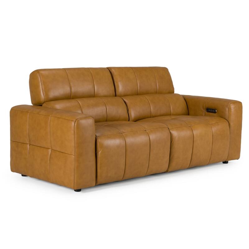 Divani Casa Chevak Modern Brown Leather Sofa w/ 2 Recliners