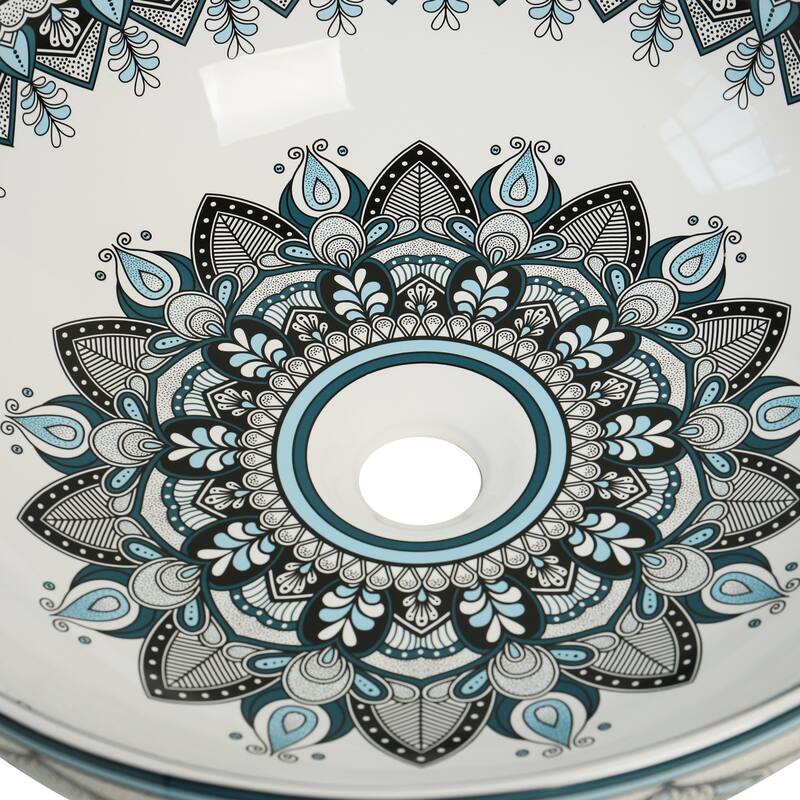 16" Round Artistic Ceramic Vessel Sink