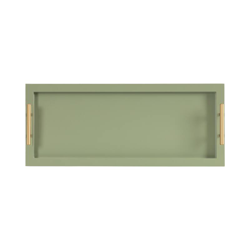 Kate and Laurel Halsey Wood Rectangle Decorative Tray