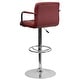 preview thumbnail 86 of 103, Quilted Vinyl Adjustable Chrome Bar Stool (Set of 2)