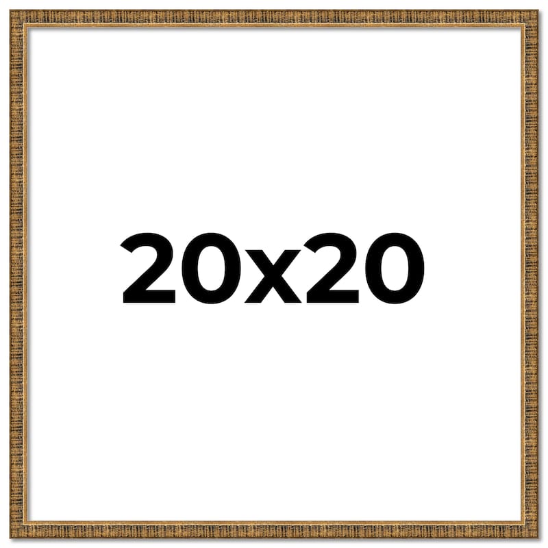 20x20 Frame Gold Solid Wood Picture Frame Includes UV Acrylic