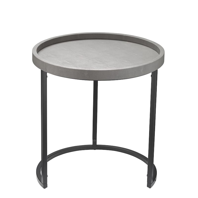 Alden Décor Holden Faux Shagreen Nesting Tables (Set of 3)