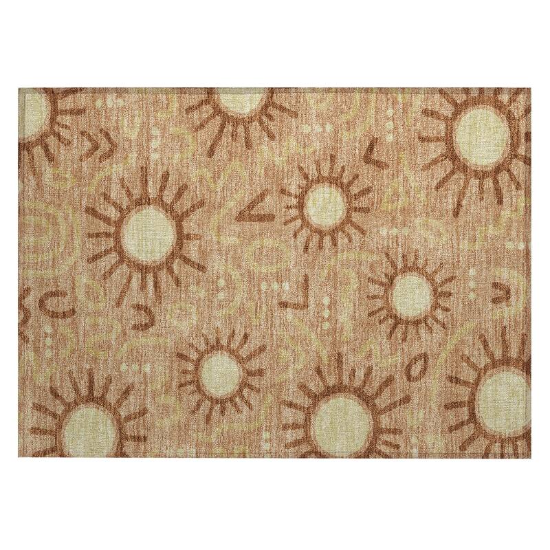 Machine Washable Indoor/ Outdoor Modern Sol Chantille Rug