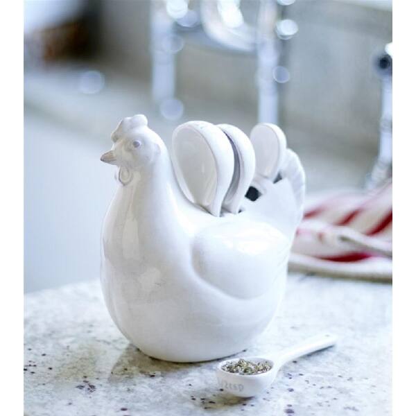 Shop Pack Of 3 Decorative White Mother Hen Measuring Spoons And