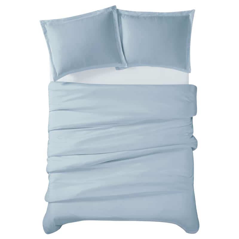Cannon Heritage Solid 3 Piece Duvet Cover Set