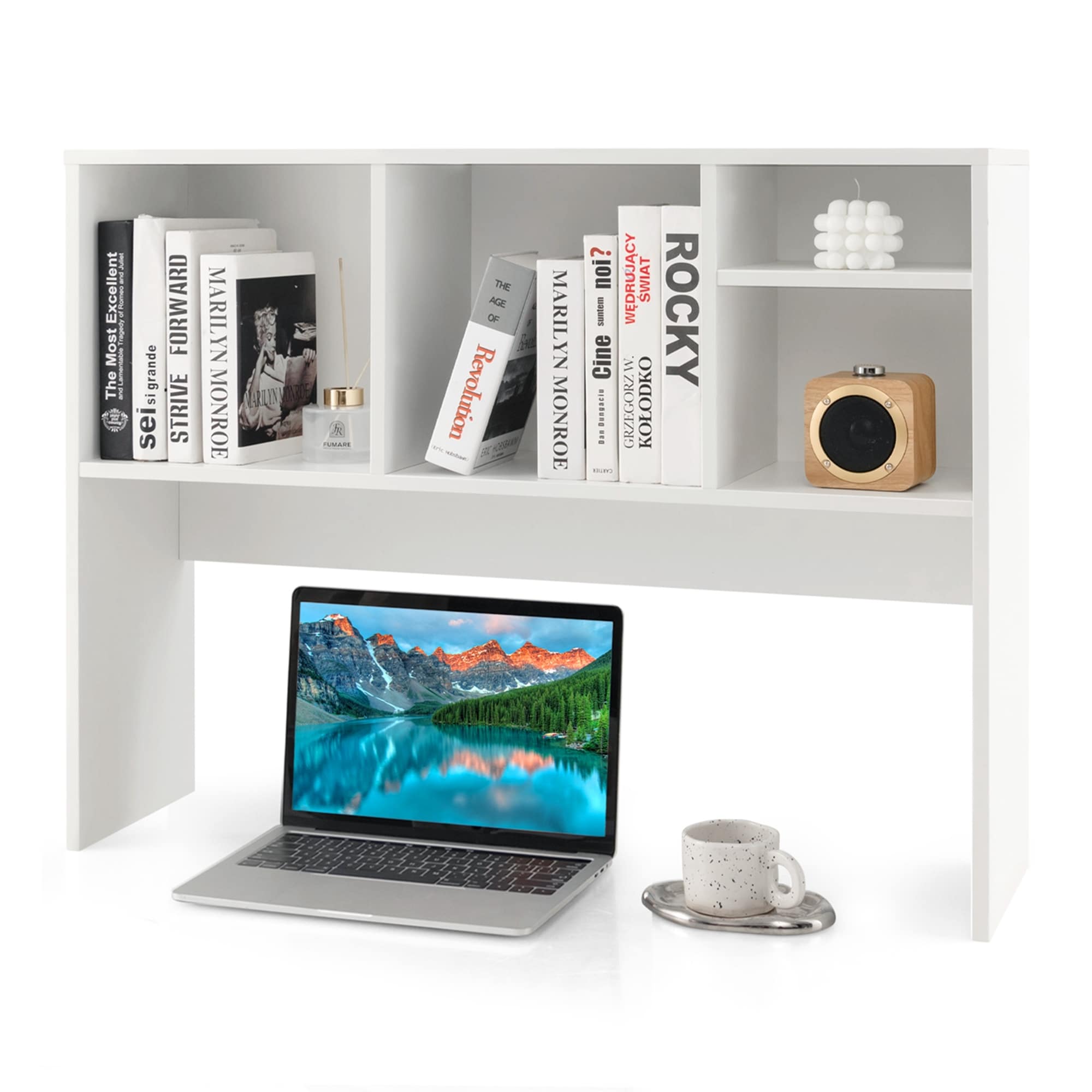 Costway Computer Desktop Bookcase Countertop Storage Bookshelf - See Details