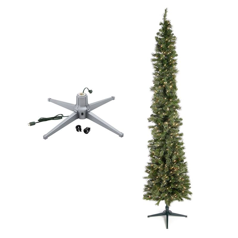 Home Heritage Stanley Pine Artificial Christmas Tree, 9' with Metal Base Stand - 12.18
