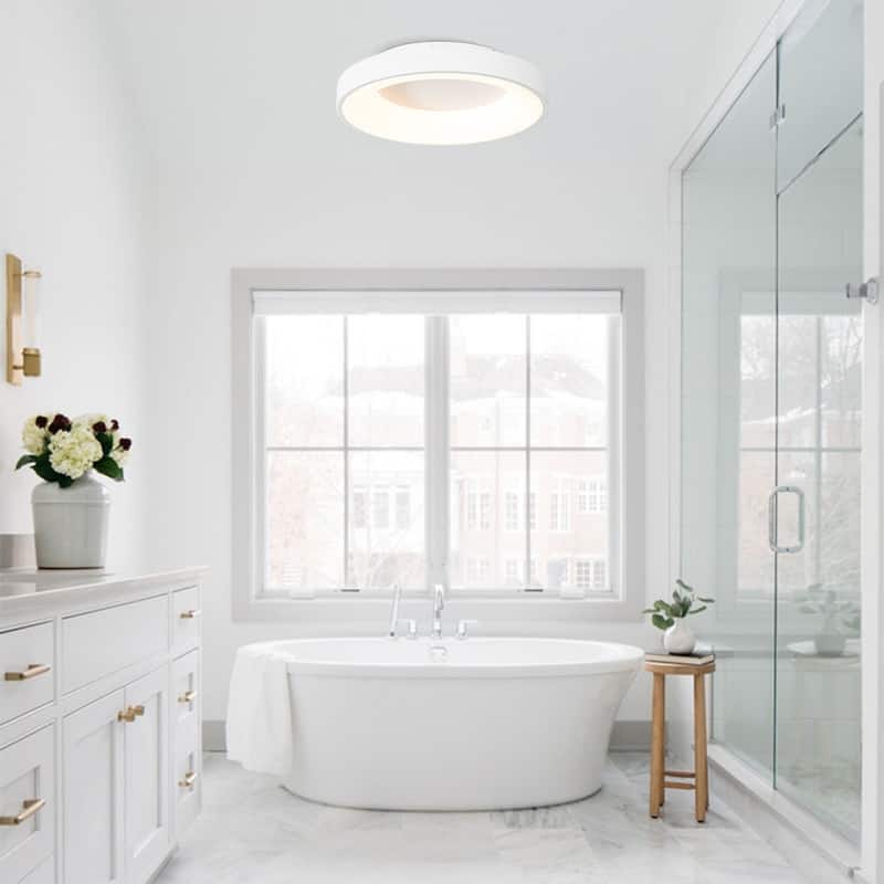 Modern Circle Dimmable Integrated LED Flush Mount - N/A