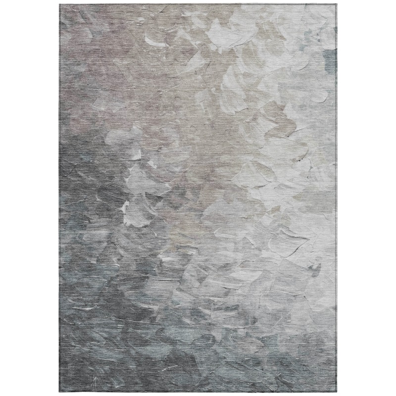 HomeRoots Abstract Transitional Rectangle Outdoor Rug