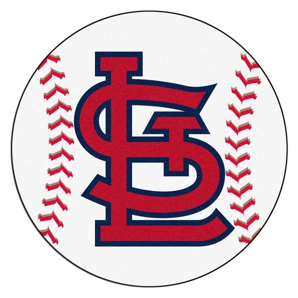 Shop MLB St. Louis Cardinals Baseball Shaped Mat Round Area Rug - N/A - Free Shipping On Orders ...