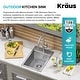 preview thumbnail 21 of 30, Kraus 15 in. Topmount Workstation Stainless Steel Outdoor Kitchen Sink