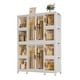 preview thumbnail 13 of 12, Baby Wardrobe Storage Cabinet with Doors Rods and 12 Cubes White