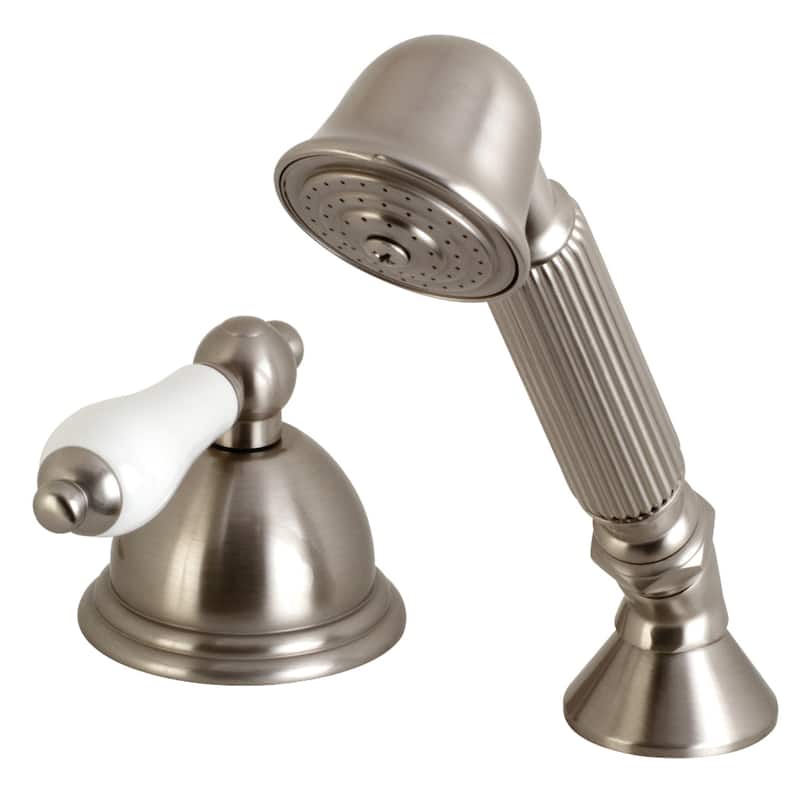 Vintage Deck Mount Hand Shower with Diverter for Roman Tub Faucet - Brushed Nickel