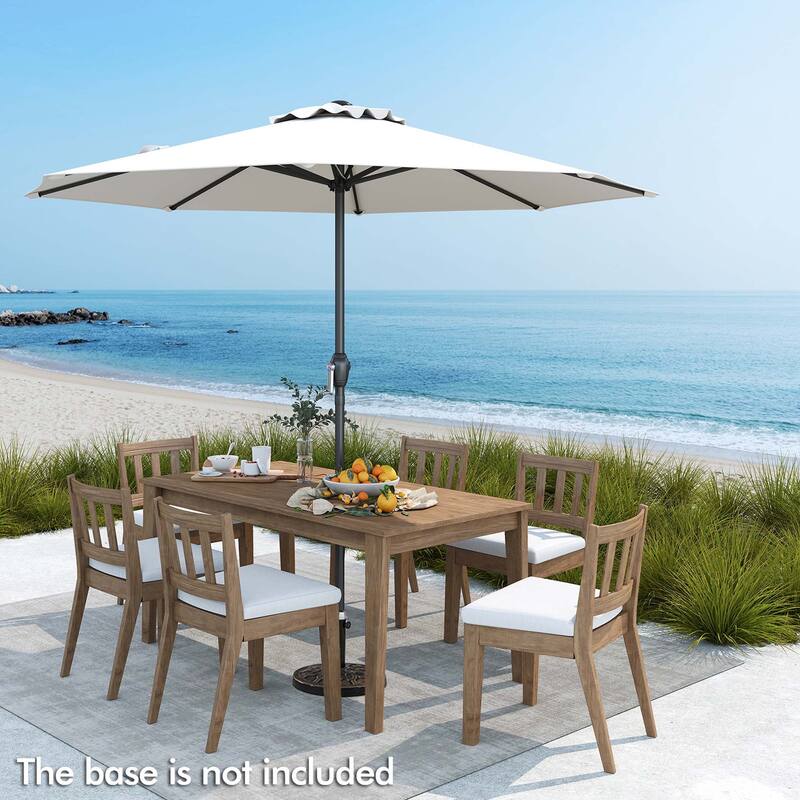 Gymax Outdoor Patio Umbrella Modern Table Umbrella w/8 Heavy Duty Ribs
