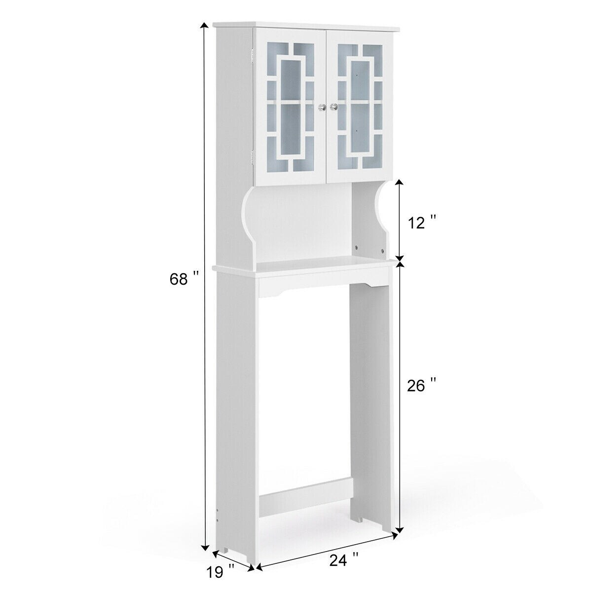Shop Costway Bathroom Spacesaver Over The Toilet Door Storage