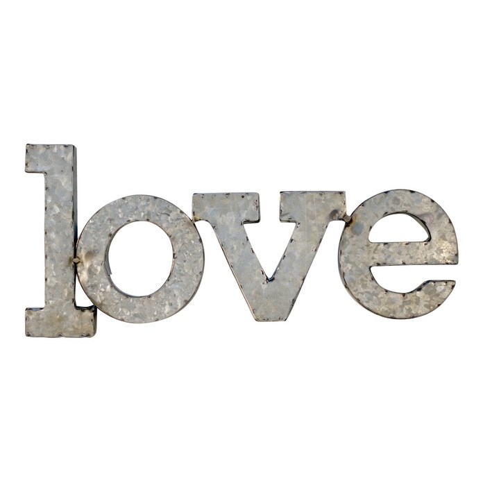 Shop Love Wall Letters Word Silver Dimensional Metal Decor 16 5