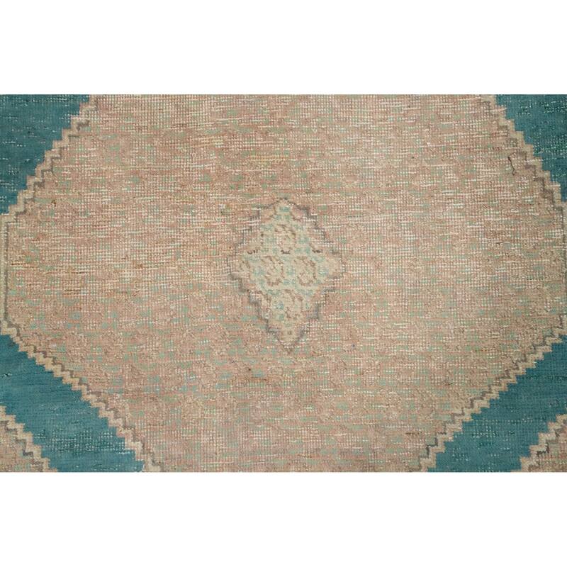 Hand Knotted Oriental 100% Wool Carpet Traditional Medallion Beige & Ivories Tabriz Area Rug - 6' 7'' X 4' 7''