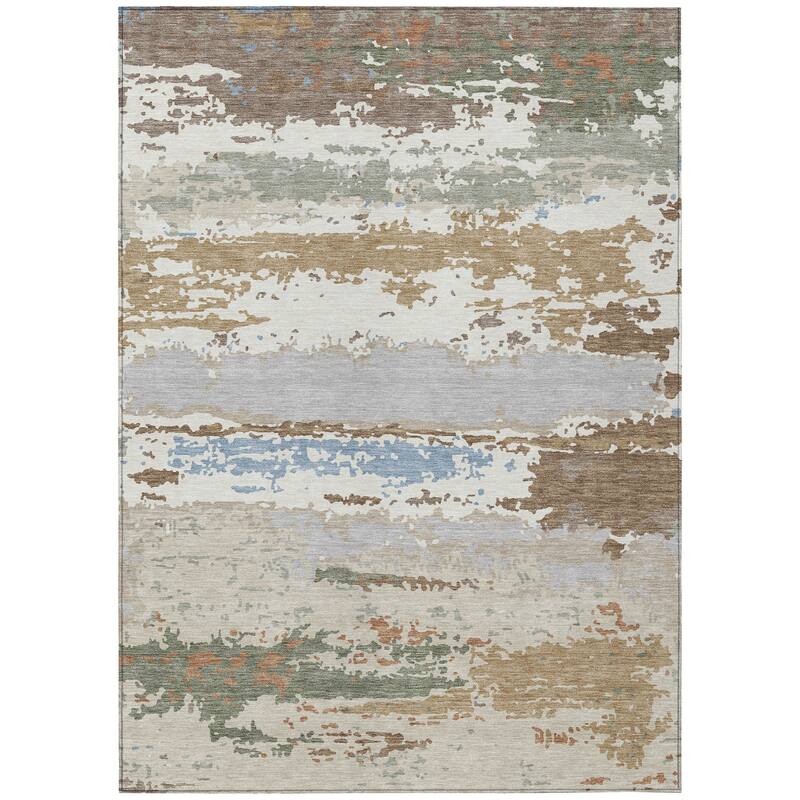 Machine Washable Indoor/ Outdoor Modern Buena Chantille Rug