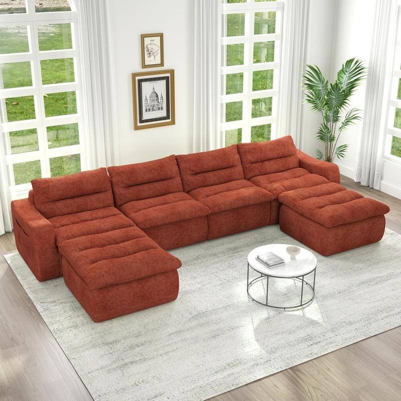 No Assembly Modular Beanbag Sofa, Lazy Comfort Style, for Living Room