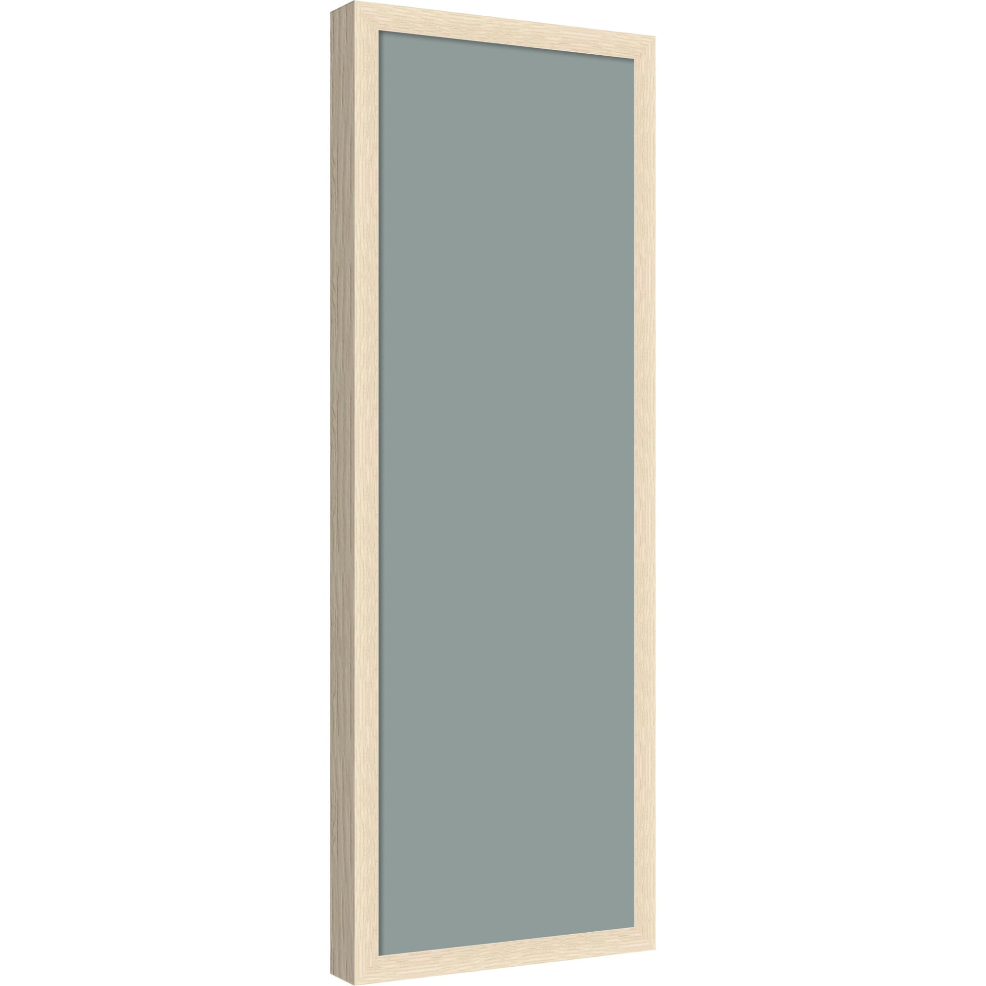 Amanti Art Pale Blue Canvas Magnetic Board, Woodgrain Stripe Framed ...