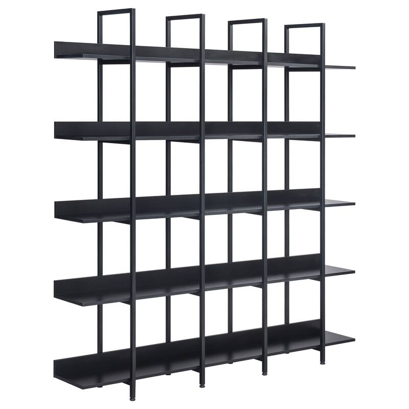 5 Tier Bookcase Home Office Open Bookshelf with Metal Frame - 70.90* 11.80 * 70.90