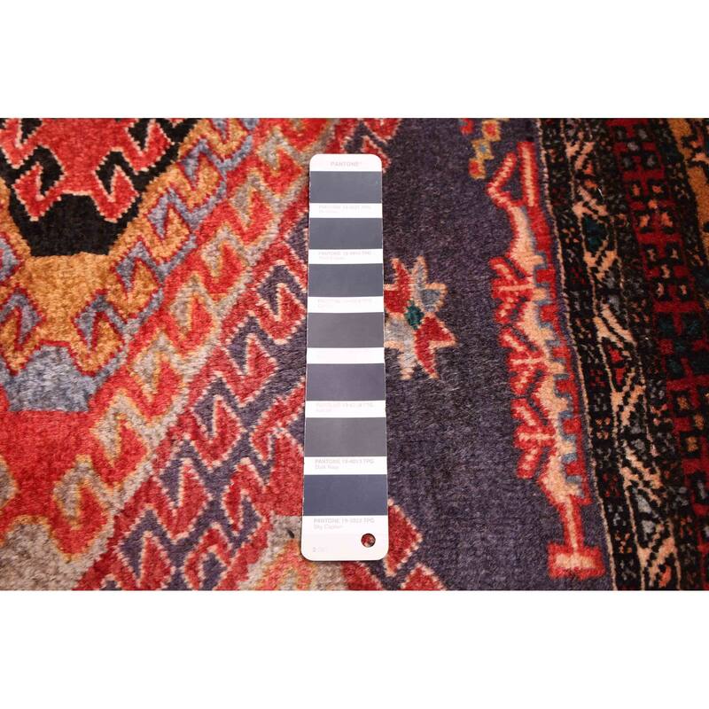 ECARPETGALLERY Hand-knotted Konya Anatolian Dark Navy, Red Wool Rug - 4'0 x 9'4