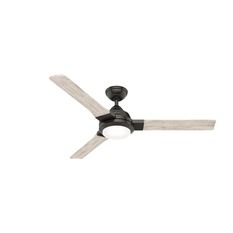 Hunter 54" Leti Ceiling Fan with LED Light and Wall Control - Noble Bronze