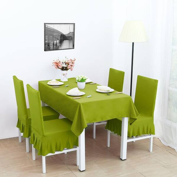 Colorxy Velvet Spandex Fabric Stretch Dining Room Chair Slipcovers Home