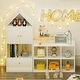 preview thumbnail 7 of 16, Versatile Children's Bookshelf with House-Shaped Design, Multi-Functional Storage for Books and Toys, Adjustable Placement