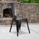 preview thumbnail 128 of 164, Metal Indoor/ Outdoor Stackable Bistro Chair (Set of 4) Black-Antique Gold
