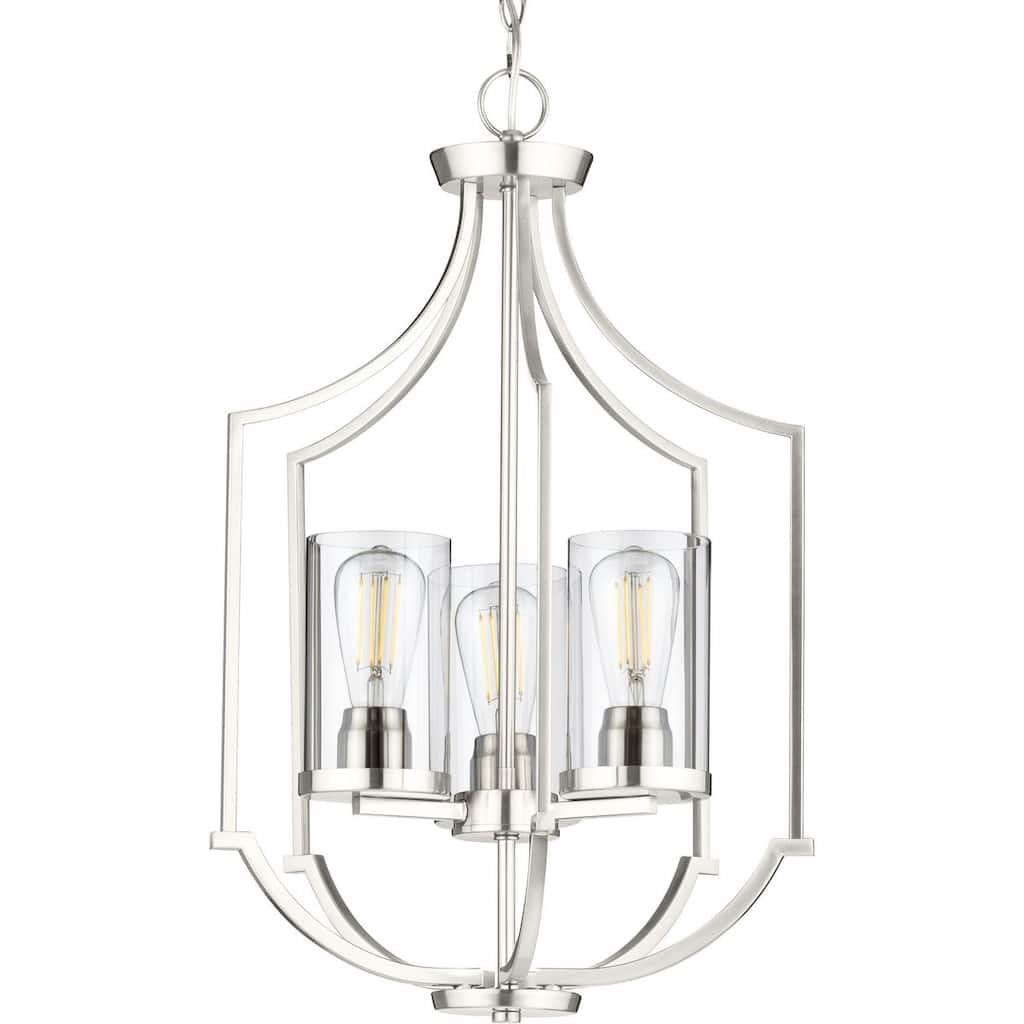 Lassiter Collection Three-Light Brushed Nickel Foyer - 23.200" x 17.000" x 9.000"