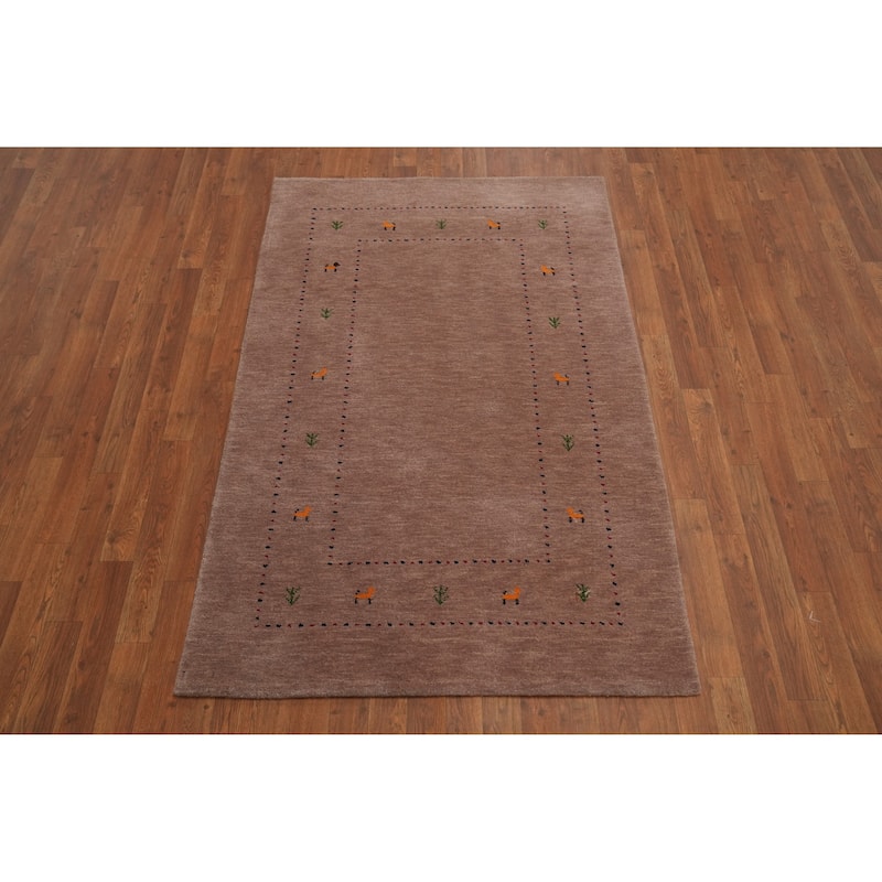 Tribal Gabbeh Oriental Accent Rug Handmade Wool Carpet - 5' 9'' X 3' 9''