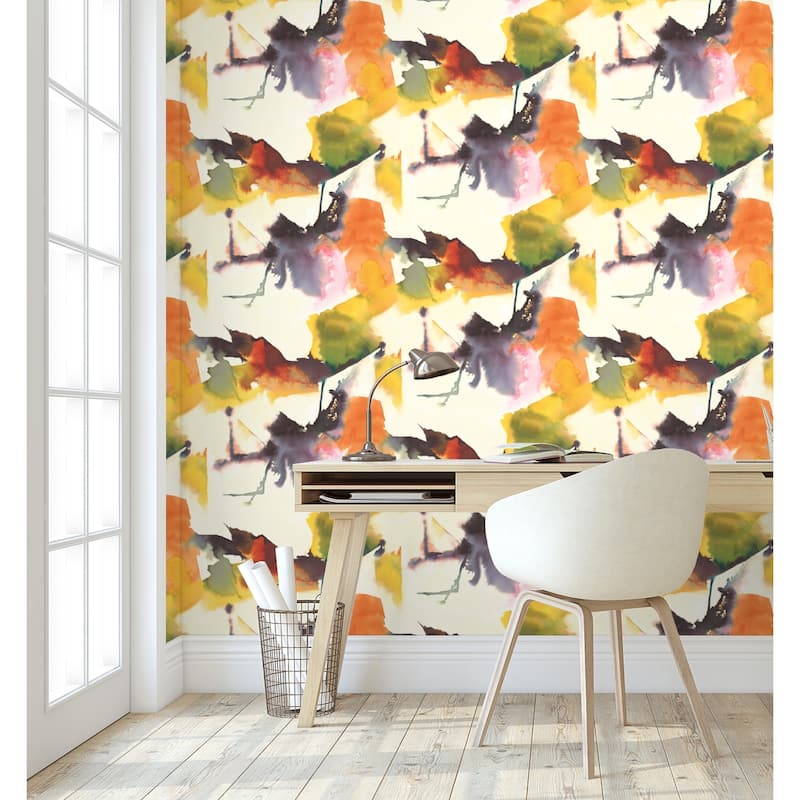 Harry & Grace Watercolor Block Peel and Stick Wallpaper