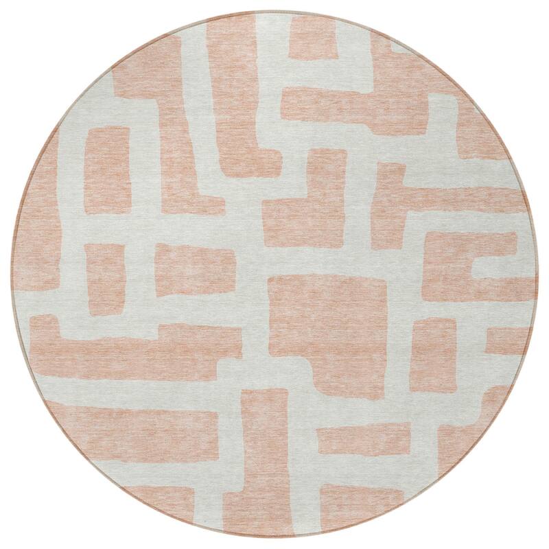 HomeRoots Abstract Transitional Rectangle Outdoor Rug