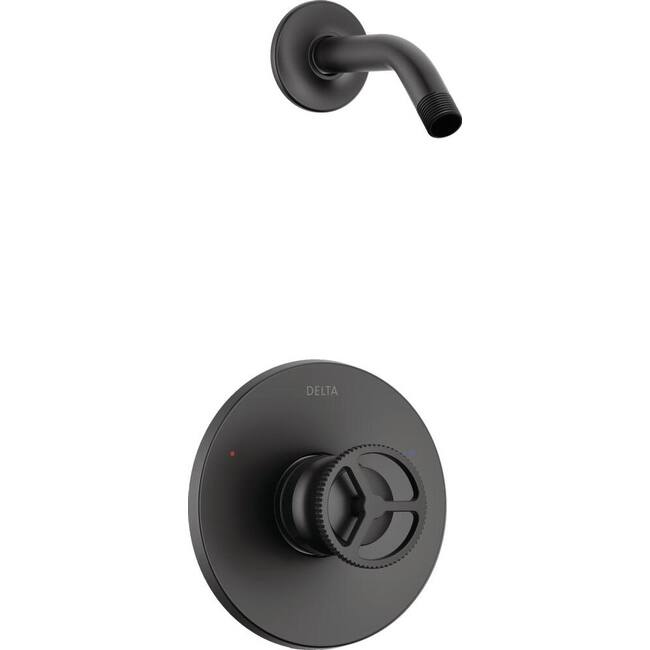 Delta T14258-LHD Trinsic Shower Only Trim Package with H2Okinetic - Matte Black