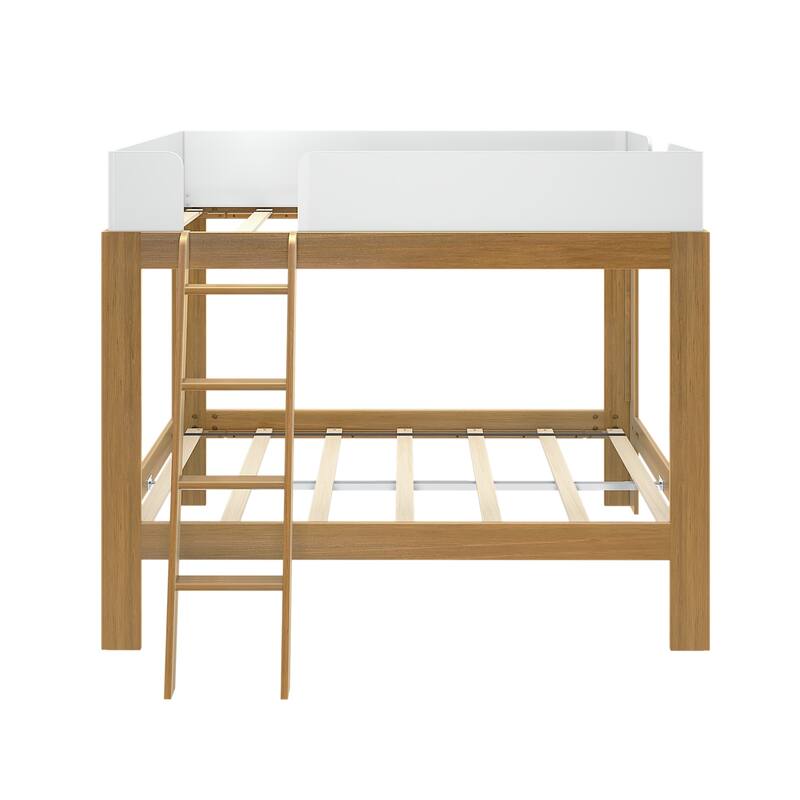 Max and Lily Mid-Century Modern Full over Full Bunk Bed