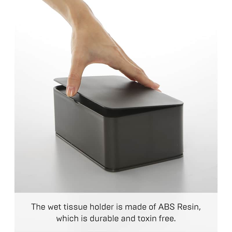 Yamazaki Home Wipes Dispenser, ABS Plastic, Lid - L 4.72 x W 7.48 x H 2.95 inches