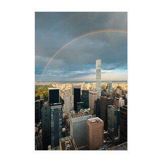New York City Manhattan Rainbow Over Midtown 01 Art Print/Poster - Bed ...