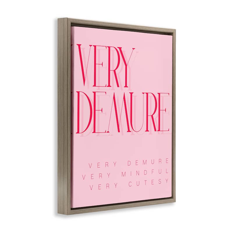 Stupell Elegant Pop Culture Phrase Framed Floater Canvas Wall Art Design By Lil' Rue