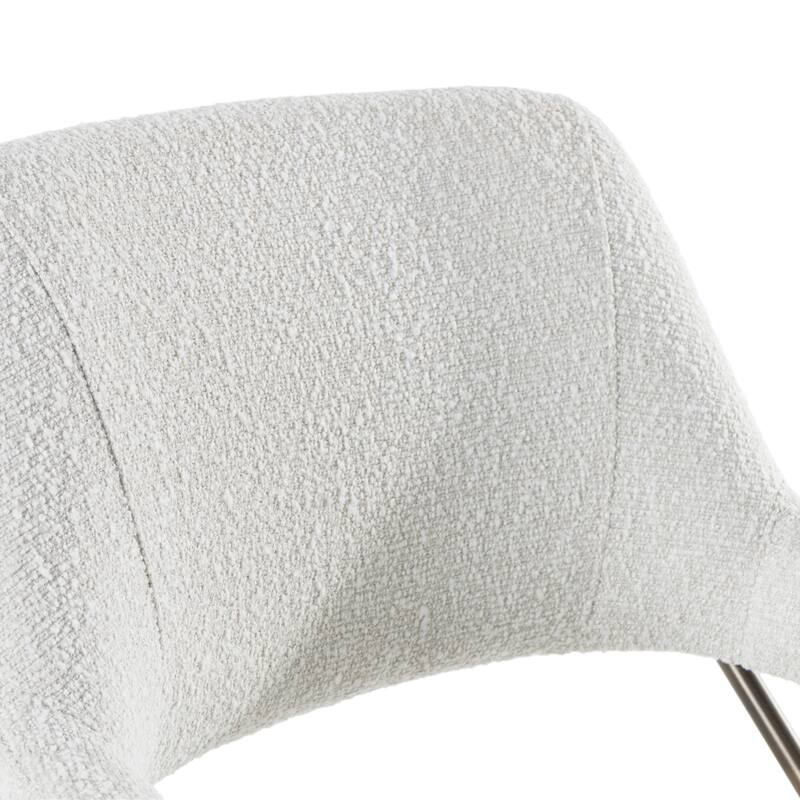 Modrest Betty Modern Off-White Fabric & Bronze Dining Chair